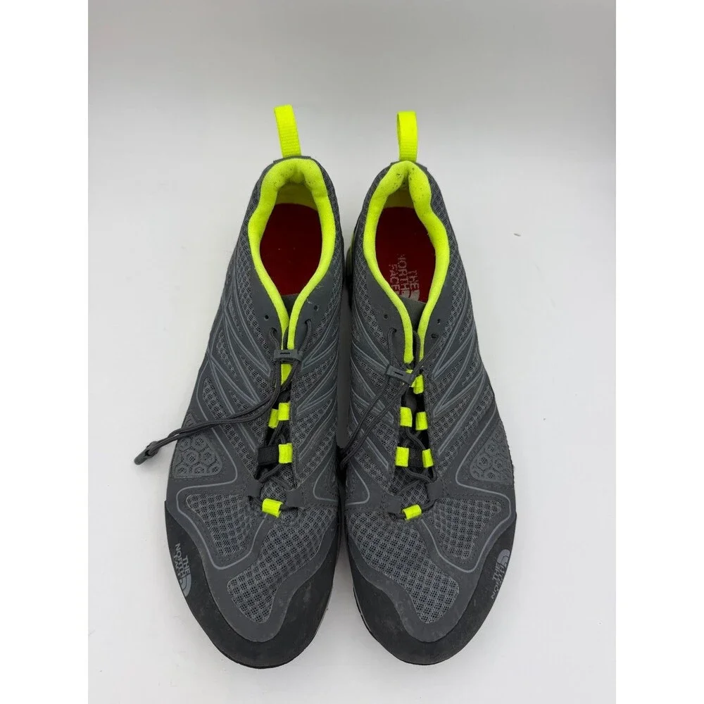 The North Face Vibram Trail Running Shoes Men's 11 Gray Volt Green Hiking
